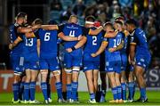 23 September 2022; Leinster players huddle during the United Rugby Championship match between Leinster and Benetton at the RDS Arena in Dublin. Photo by Harry Murphy/Sportsfile