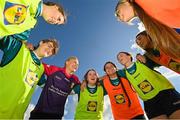 26 September 2022; Dublin ladies footballer and Lidl ambassador, Carla Rowe with students from O’Fiach College in Dundalk at the launch of Lidl’s #SeriousSupport Schools Programme. Photo by Ramsey Cardy/Sportsfile