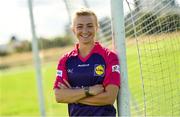 26 September 2022; Dublin ladies footballer and Lidl ambassador, Carla Rowe pictured at O’Fiach College in Dundalk to mark the launch of Lidl’s #SeriousSupport Schools Programme. Photo by Ramsey Cardy/Sportsfile