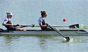 24 September 2022; Grace Prendergast, left, and Kerri Williams of New Zealand on their way to winning the Women's Pair Final A, in a time of 07:03.76, during day 7 of the World Rowing Championships 2022 at Racice in Czech Republic. Photo by Piaras Ó Mídheach/Sportsfile