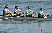 24 September 2022; The Ireland team, from right, Emily Hegarty, Fiona Murtagh, Eimear Lambe and Aifric Keogh on their way to finishing sixth, in a time of 06:34.72, in the Women's Four Final A during day 7 of the World Rowing Championships 2022 at Racice in Czech Republic. Photo by Piaras Ó Mídheach/Sportsfile