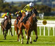 24 September 2022; Mile End, with Ben Coen up, on their way to winning The Barberstown Castle Nursery Handicap at The Curragh Racecourse in Kildare. Photo by Matt Browne/Sportsfile