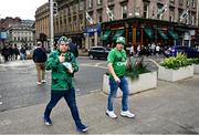 24 September 2022; Republic of Ireland supporters Gary Reily, left, and Ethan Fizpatrick from Longford before the UEFA Nations League B Group 1 match between Scotland and Republic of Ireland at Hampden Park in Glasgow, Scotland. Photo by Eóin Noonan/Sportsfile