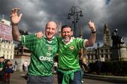 24 September 2022; Republic of Ireland supporters Brian Power, left, and Jeff Connaghan at George's Square in Glasgow, before UEFA Nations League B Group 1 match between Scotland and Republic of Ireland at Hampden Park in Glasgow, Scotland. Photo by Stephen McCarthy/Sportsfile