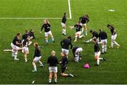 24 September 2022; Wexford Youths players warm up before a 2022 EVOKE.ie FAI Women's Cup Semi-Finals match between Athlone Town and Wexford Youths at Athlone Town Stadium in Westmeath. Photo by Michael P Ryan/Sportsfile