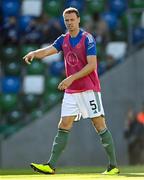 24 September 2022; Jonny Evans of Northern Ireland before the UEFA Nations League C Group 2 match between Northern Ireland and Kosovo at National Stadium at Windsor Park in Belfast. Photo by Ramsey Cardy/Sportsfile