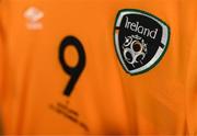 24 September 2022; The jersey of Michael Obafemi of Republic of Ireland hangs in the dressing before UEFA Nations League B Group 1 match between Scotland and Republic of Ireland at Hampden Park in Glasgow, Scotland. Photo by Stephen McCarthy/Sportsfile