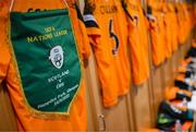 24 September 2022; A general view of the Republic of Ireland pennant in the dressing room before UEFA Nations League B Group 1 match between Scotland and Republic of Ireland at Hampden Park in Glasgow, Scotland. Photo by Stephen McCarthy/Sportsfile
