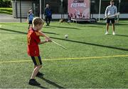 24 September 2022; #BeActive Festival Brings Young and Old Together at Sport Ireland Campus for European Week of Sport. Over 4500 people visited the Sport Ireland Campus in Blanchardstown on Saturday 24th September to experience over 40 different sports at the #Beactive Festival. Part of European Week of Sport 2022 which runs from the 23rd – 30th of September, the #Beactive Festival introduces people to the wide variety of sports that they may not have experienced before. The event provides opportunities for both adults and children of all ages and abilities to trial the world-class facilities at the Sport Ireland Campus and sample over many sports and activities that are showcased throughout the day, alongside well-known faces from Irish sport, and the chance to lift some of Ireland’s most famous silverware like Sam Maguire or the Triple Crown. Hurling All Ireland Winner Barry Nash, 7s rugby player Stacey Flood, Olympian boxer Brendan Irvine and legend Alan Brogan and many more were in attendance. The festival was filled with skill challenges, demonstrations, sports personality appearances, taster sessions, trophy zone, food village, music and much more. Pictured at #BeActive Festival at Sport Ireland Campus in Dublin is GAA BeActive ambassador Barry Nash of the Limerick senior hurling team. Photo by Brendan Moran/Sportsfile