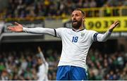24 September 2022; Vedat Muriqi of Kosovo reacts during the UEFA Nations League C Group 2 match between Northern Ireland and Kosovo at National Stadium at Windsor Park in Belfast. Photo by Ramsey Cardy/Sportsfile