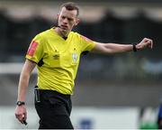 24 September 2022; Referee Oliver Moran during a 2022 EVOKE.ie FAI Women's Cup Semi-Finals match between Athlone Town and Wexford Youths at Athlone Town Stadium in Westmeath. Photo by Michael P Ryan/Sportsfile