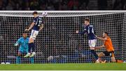 24 September 2022; Jack Hendry of Scotland heads to score his side's first goal during UEFA Nations League B Group 1 match between Scotland and Republic of Ireland at Hampden Park in Glasgow, Scotland. Photo by Stephen McCarthy/Sportsfile