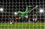 24 September 2022; Scotland goalkeeper Craig Gordon makes a save during UEFA Nations League B Group 1 match between Scotland and Republic of Ireland at Hampden Park in Glasgow, Scotland. Photo by Eóin Noonan/Sportsfile