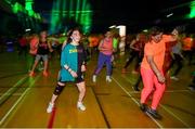 24 September 2022; #BeActive Festival Brings Young and Old Together at Sport Ireland Campus for European Week of Sport. Over 4500 people visited the Sport Ireland Campus in Blanchardstown on Saturday 24th September to experience over 40 different sports at the #Beactive Festival. Part of European Week of Sport 2022 which runs from the 23rd – 30th of September, the #Beactive Festival introduces people to the wide variety of sports that they may not have experienced before. The event provides opportunities for both adults and children of all ages and abilities to trial the world-class facilities at the Sport Ireland Campus and sample over many sports and activities that are showcased throughout the day, alongside well-known faces from Irish sport, and the chance to lift some of Ireland’s most famous silverware like Sam Maguire or the Triple Crown. Hurling All Ireland Winner Barry Nash, 7s rugby player Stacey Flood, Olympian boxer Brendan Irvine and legend Alan Brogan and many more were in attendance. The festival was filled with skill challenges, demonstrations, sports personality appearances, taster sessions, trophy zone, food village, music and much more. Pictured is a Zumba class by Hermann Melo. Photo by Brendan Moran/Sportsfile