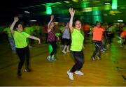 24 September 2022; #BeActive Festival Brings Young and Old Together at Sport Ireland Campus for European Week of Sport. Over 4500 people visited the Sport Ireland Campus in Blanchardstown on Saturday 24th September to experience over 40 different sports at the #Beactive Festival. Part of European Week of Sport 2022 which runs from the 23rd – 30th of September, the #Beactive Festival introduces people to the wide variety of sports that they may not have experienced before. The event provides opportunities for both adults and children of all ages and abilities to trial the world-class facilities at the Sport Ireland Campus and sample over many sports and activities that are showcased throughout the day, alongside well-known faces from Irish sport, and the chance to lift some of Ireland’s most famous silverware like Sam Maguire or the Triple Crown. Hurling All Ireland Winner Barry Nash, 7s rugby player Stacey Flood, Olympian boxer Brendan Irvine and legend Alan Brogan and many more were in attendance. The festival was filled with skill challenges, demonstrations, sports personality appearances, taster sessions, trophy zone, food village, music and much more. Pictured is a Zumba class by Hermann Melo. Photo by Brendan Moran/Sportsfile