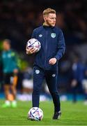 24 September 2022; Republic of Ireland athletic therapist Sam Rice during UEFA Nations League B Group 1 match between Scotland and Republic of Ireland at Hampden Park in Glasgow, Scotland. Photo by Stephen McCarthy/Sportsfile