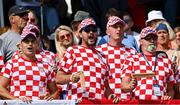 25 September 2022; Croatia supporters during day 8 of the World Rowing Championships 2022 at Racice in Czech Republic. Photo by Piaras Ó Mídheach/Sportsfile