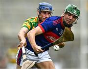 25 September 2022; Conor Lenihan of Erin's Own in action against Stephen Murphy of Blackrock  during the Cork County Premier Senior Club Hurling Championship Semi-Final match between Erin's Own and Blackrock at Páirc Ui Chaoimh in Cork. Photo by Sam Barnes/Sportsfile