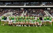 25 September 2022; The Newtownshandrum team before the Cork County Premier Senior Club Hurling Championship Semi-Final match between St Finbarr's and Newtownshandrum at Páirc Ui Chaoimh in Cork. Photo by Sam Barnes/Sportsfile