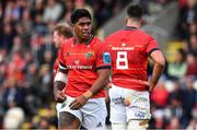 25 September 2022; Malakai Fekitoa of Munster during the United Rugby Championship match between Dragons and Munster at Rodney Parade in Newport, Wales. Photo by Ben Evans/Sportsfile