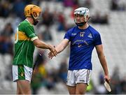 25 September 2022; Padraig Buggy of St Finbarr's and Cathal Naughton of Newtownshandrum shake hands after the Cork County Premier Senior Club Hurling Championship Semi-Final match between St Finbarr's and Newtownshandrum at Páirc Ui Chaoimh in Cork. Photo by Sam Barnes/Sportsfile