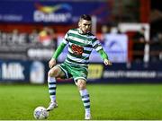 22 September 2022; Dylan Watts of Shamrock Rovers during the SSE Airtricity League Premier Division match between Shelbourne and Shamrock Rovers at Tolka Park in Dublin. Photo by Sam Barnes/Sportsfile