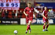 22 September 2022; Gavin Molloy of Shelbourne during the SSE Airtricity League Premier Division match between Shelbourne and Shamrock Rovers at Tolka Park in Dublin. Photo by Sam Barnes/Sportsfile