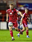 22 September 2022; Gavin Molloy of Shelbourne during the SSE Airtricity League Premier Division match between Shelbourne and Shamrock Rovers at Tolka Park in Dublin. Photo by Sam Barnes/Sportsfile