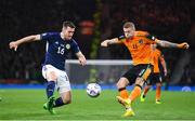 24 September 2022; James McClean of Republic of Ireland in action against Anthony Ralston of Scotland during UEFA Nations League B Group 1 match between Scotland and Republic of Ireland at Hampden Park in Glasgow, Scotland. Photo by Eóin Noonan/Sportsfile