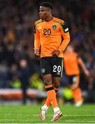 24 September 2022; Chiedozie Ogbene of Republic of Ireland during UEFA Nations League B Group 1 match between Scotland and Republic of Ireland at Hampden Park in Glasgow, Scotland. Photo by Eóin Noonan/Sportsfile