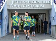 26 September 2022; Dara Costelloe, left, and Eiran Cashin during a Republic of Ireland U21 training session at Bloomfield Stadium in Tel Aviv, Israel. Photo by Seb Daly/Sportsfile