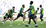 26 September 2022; Tyreik Wright, right, and Joe Redmond, left, during a Republic of Ireland U21 training session at Bloomfield Stadium in Tel Aviv, Israel. Photo by Seb Daly/Sportsfile