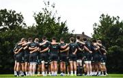 26 September 2022; Leinster players huddle during a Leinster Rugby squad training session at UCD in Dublin. Photo by Harry Murphy/Sportsfile