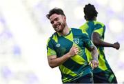 26 September 2022; Aaron Connolly during a Republic of Ireland U21 training session at Bloomfield Stadium in Tel Aviv, Israel. Photo by Seb Daly/Sportsfile