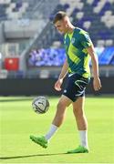 26 September 2022; Evan Ferguson during a Republic of Ireland U21 training session at Bloomfield Stadium in Tel Aviv, Israel. Photo by Seb Daly/Sportsfile