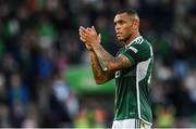 24 September 2022; Josh Magennis of Northern Ireland after the UEFA Nations League C Group 2 match between Northern Ireland and Kosovo at National Stadium at Windsor Park in Belfast. Photo by Ramsey Cardy/Sportsfile