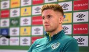 26 September 2022; Nathan Collins during a Republic of Ireland press conference at Aviva Stadium in Dublin. Photo by Stephen McCarthy/Sportsfile