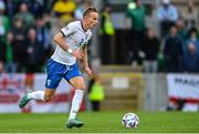 24 September 2022; Florent Hadergjonaj of Kosovo during UEFA Nations League C Group 2 match between Northern Ireland and Kosovo at National Stadium at Windsor Park in Belfast. Photo by Ramsey Cardy/Sportsfile