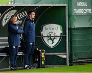 22 September 2022; Team doctors Alan Byrne, left, and Sean Cregan during a Republic of Ireland training session at the FAI National Training Centre in Abbotstown, Dublin. Photo by Stephen McCarthy/Sportsfile
