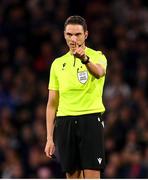 24 September 2022; Referee Sandro Schärer during UEFA Nations League B Group 1 match between Scotland and Republic of Ireland at Hampden Park in Glasgow, Scotland. Photo by Stephen McCarthy/Sportsfile