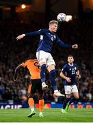 24 September 2022; Scott McTominay of Scotland in action against Michael Obafemi of Republic of Ireland during UEFA Nations League B Group 1 match between Scotland and Republic of Ireland at Hampden Park in Glasgow, Scotland. Photo by Stephen McCarthy/Sportsfile