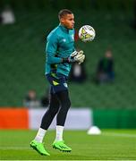 27 September 2022; Republic of Ireland goalkeeper Gavin Bazunu before the UEFA Nations League B Group 1 match between Republic of Ireland and Armenia at Aviva Stadium in Dublin. Photo by Eóin Noonan/Sportsfile