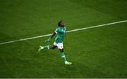 27 September 2022; Michael Obafemi of Republic of Ireland celebrates after scoring his side's second goal during the UEFA Nations League B Group 1 match between Republic of Ireland and Armenia at Aviva Stadium in Dublin. Photo by Sam Barnes/Sportsfile