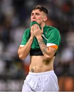 27 September 2022; Joe Redmond of Republic of Ireland after the UEFA European U21 Championship play-off second leg match between Israel and Republic of Ireland at Bloomfield Stadium in Tel Aviv, Israel. Photo by Seb Daly/Sportsfile