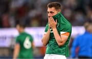 27 September 2022; Lee O'Connor of Republic of Ireland after the UEFA European U21 Championship play-off second leg match between Israel and Republic of Ireland at Bloomfield Stadium in Tel Aviv, Israel. Photo by Seb Daly/Sportsfile