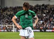 27 September 2022; Aaron Connolly of Republic of Ireland reacts after defeat in a penalty shoot out after the UEFA European U21 Championship play-off second leg match between Israel and Republic of Ireland at Bloomfield Stadium in Tel Aviv, Israel. Photo by Seb Daly/Sportsfile