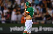 27 September 2022; Tyreik Wright of Republic of Ireland after missing a kick in a penalty shoot out after the UEFA European U21 Championship play-off second leg match between Israel and Republic of Ireland at Bloomfield Stadium in Tel Aviv, Israel. Photo by Seb Daly/Sportsfile