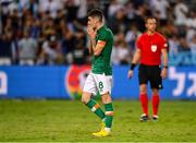 27 September 2022; Dawson Devoy of Republic of Ireland reacts after missing a penalty in a penalty shoot out after the UEFA European U21 Championship play-off second leg match between Israel and Republic of Ireland at Bloomfield Stadium in Tel Aviv, Israel. Photo by Seb Daly/Sportsfile