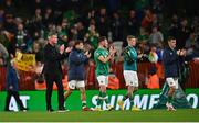 27 September 2022; Republic of Ireland manager Stephen Kenny and players after the UEFA Nations League B Group 1 match between Republic of Ireland and Armenia at Aviva Stadium in Dublin. Photo by Ben McShane/Sportsfile