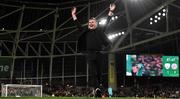 27 September 2022; Republic of Ireland manager Stephen Kenny celebrates his side's second goal scored by Michael Obafemi during the UEFA Nations League B Group 1 match between Republic of Ireland and Armenia at Aviva Stadium in Dublin. Photo by Eóin Noonan/Sportsfile